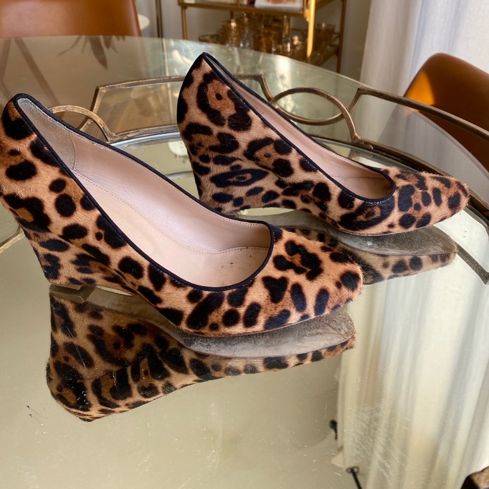 Jcrew leopard print wedges